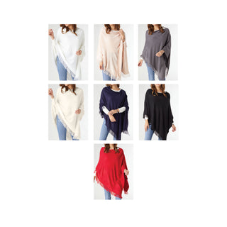 Lightweight Poncho with Fringe Assortment Pack