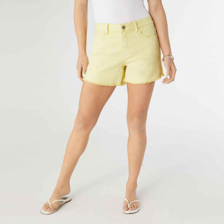 Trudy Shorts with Fringe - Lemon Twist