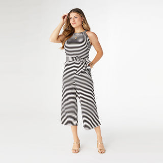 Taya Striped Jumpsuit - Black/White