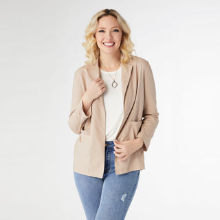 Indra Lightweight Open Blazer - Khaki