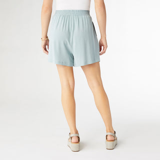 Sirine Soft Pull-On Shorts with Side Pockets - Mint Green