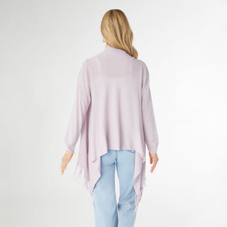 AirWeave Open Cardigan with Fringe - Lilac