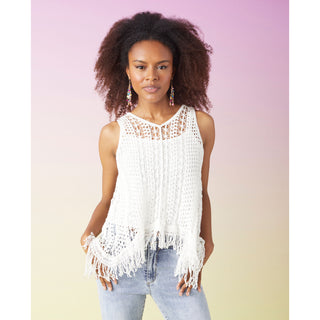 Toni Two-Piece Crochet Tank - White