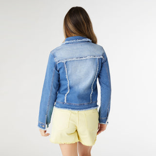 EverStretch Denim Jacket Fringe - Medium Denim