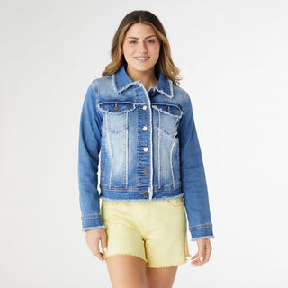 EverStretch Denim Jacket Fringe - Medium Denim