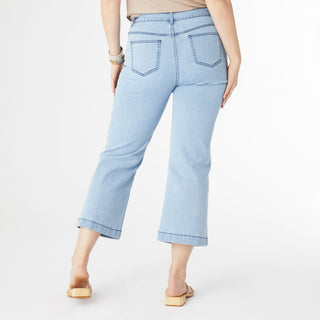 Bambu Soft Wide Leg Crop - Light Denim