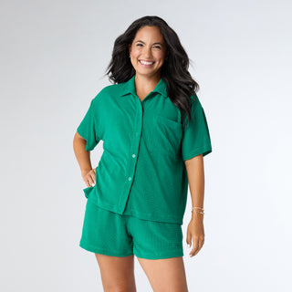 Terry Pocket Shirt - Emerald