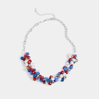 Patriotic Jingle Necklace - Red/White/Blue