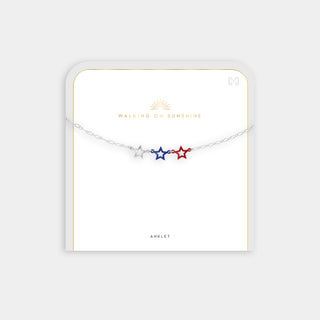 Ada Anklet - Red/White/Blue
