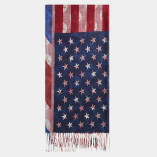 Greta Reversible Scarf - Red/White/Blue