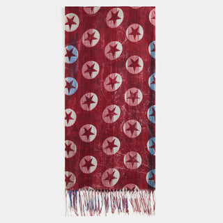 Greta Reversible Scarf - Red/White/Blue
