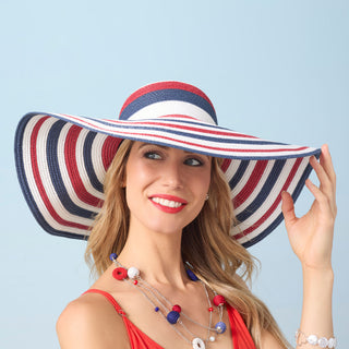 Sheila Hat - Red/White/Blue