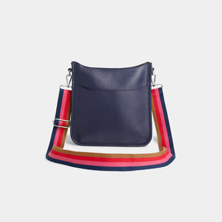 Mini Alma Zip Top Messenger + Strap - Navy