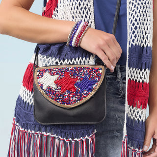 Artisan Beaded Split Pocket Crossbody - Mixed