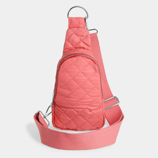 Rhea Puffer Crossbody - Salmon