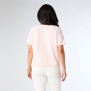 Macy Floral Summer Tee - Light Pink