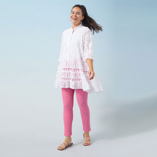 Leia Eyelet Tunic - White
