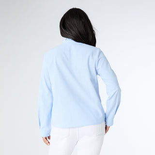 Hezly Ruffle Blouse - Sky Blue