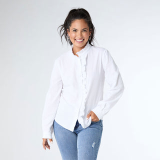 Hezly Ruffle Blouse - White