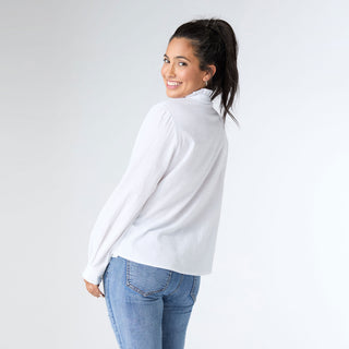 Hezly Ruffle Blouse - White
