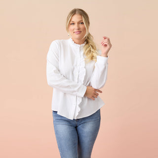 Hezly Ruffle Blouse - White