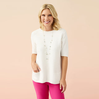 Lightweight Heavenly-Luxe Short Sleeve Top - Bright Pink