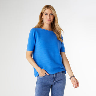 Lightweight Heavenly-Luxe Short Sleeve Top - Royal Blue