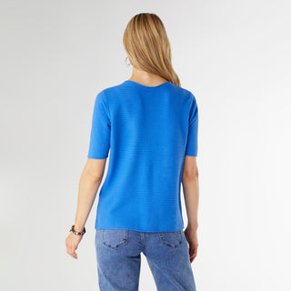 Lightweight Heavenly-Luxe Short Sleeve Top - Royal Blue