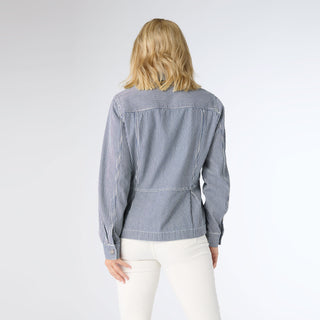Samson Striped Denim Jacket - Denim/Off White