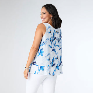 Suni Printed Tank - Blue Floral