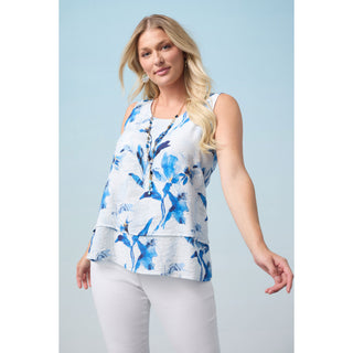 Suni Printed Tank - Blue Floral