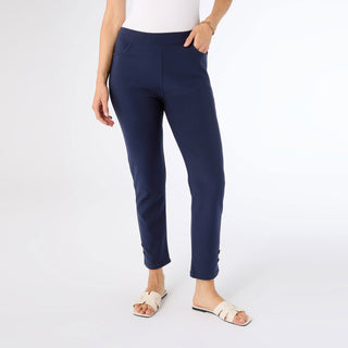 Georgie Ankle with Button Detail - Navy