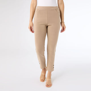 Georgie Ankle with Button Detail - Sand