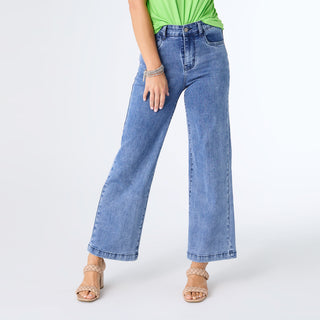 EverStretch Wide Leg Ankle - Medium Denim