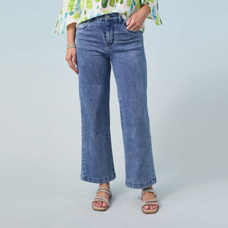 EverStretch Wide Leg Ankle - Medium Denim