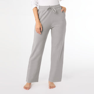 Weekend Brushed Wide Leg Pant - Stone Grey