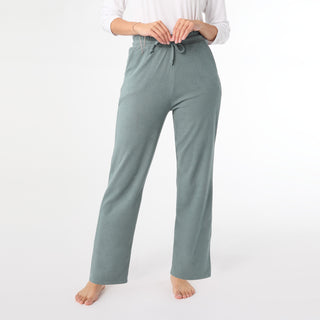 Weekend Brushed Wide Leg Pant - Hazy Blue
