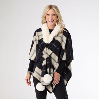 Monza Pull Thru Wrap - Black/Cream