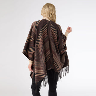 Novara Striped Wrap - Brown