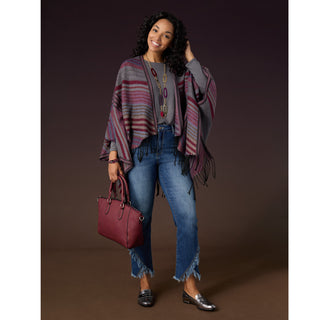 Novara Striped Wrap - Brown