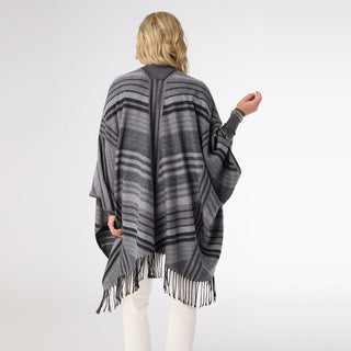 Novara Striped Wrap - Black