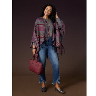Novara Striped Wrap - Black