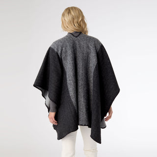 Genoa Reversible Whipstitch Wrap - Black/Grey