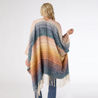 Asti Multi Stripe Wrap - Blue/Mustard/Teal