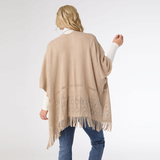 Messina Pointelle Wrap - Taupe
