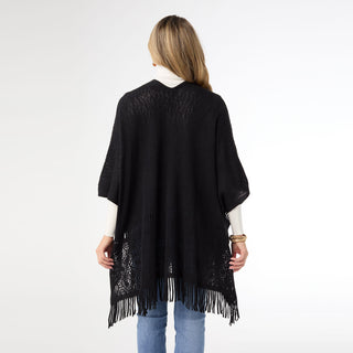 Messina Pointelle Wrap - Black