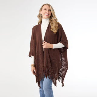Messina Pointelle Wrap - Chocolate