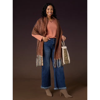 Luna Oblong Scarf - Brown