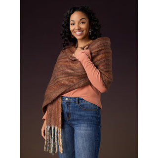 Luna Oblong Scarf - Brown