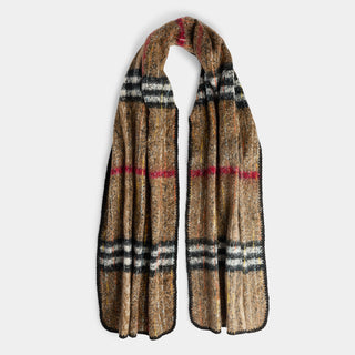 Gianna Oblong Scarf - Brown Plaid